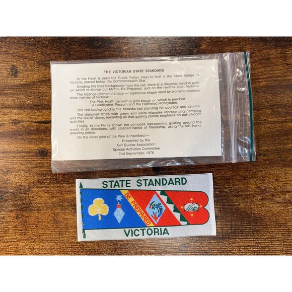 Girl Guides Other - Girl Guides Australia Victorian State Standard Ribbon Patch NEW